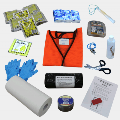 Basic Version Go-Kit Classroom Emergency Preparedness Kit Contents